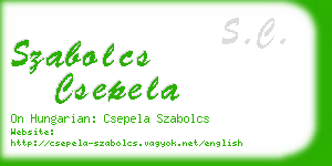 szabolcs csepela business card